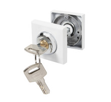 Ручка поворотная с фиксацией ключом BK6.FIX.JK WH-19 белый