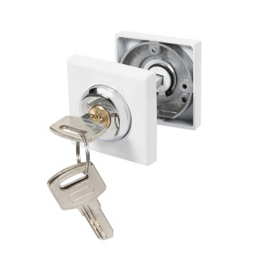 Ручка поворотная с фиксацией ключом BK6.FIX.JK WH-19 белый