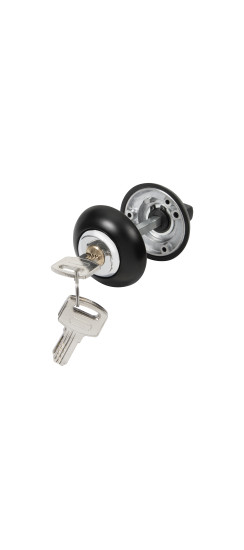 Ручка поворотная с фиксацией ключом BK6.FIX.JR BL-24 черный | Алюминий