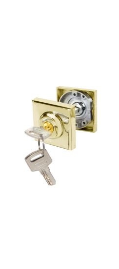 Ручка поворотная с фиксацией ключом BK6.FIX.JK GP-5 золото