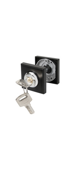 Ручка поворотная с фиксацией ключом BK6.FIX.JK BL-24 черный | Алюминий