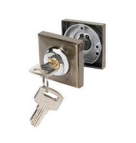 Ручка поворотная с фиксацией ключом BK6.FIX.JK AB-7 бронза