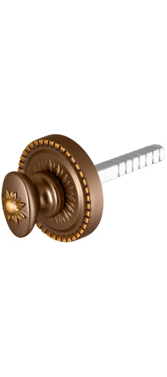 Ручка поворотная BKW8.R.CL55 (BKW8/CL) BB-17 коричневая бронза | ZAMAK