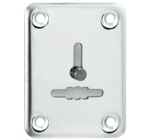 Декоративная накладка ESC081/1-SS (нержавейка) на сув. замок со шторкой (1 шт.) тех.упак.