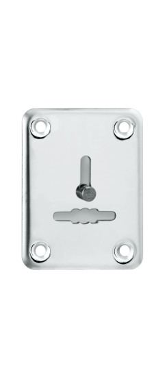 Декоративная накладка ESC081/1-SS (нержавейка) на сув. замок со шторкой (1 шт.) тех.упак. | Нержавеющая сталь