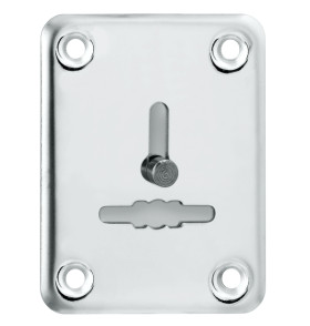 Декоративная накладка ESC081/1-SS (нержавейка) на сув. замок со шторкой (1 шт.) тех.упак.