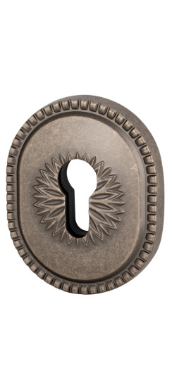 Накладка на цилиндр ESC.C.CL/OV (ET-DEC CL) AS-9 античное серебро | ZAMAK