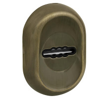 Накладка на сувальдный замок ESC.S-auto/CRE/OV.13 (ESC-13S) с авт. шторками AB зелёная бронза