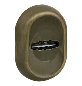 Накладка на сувальдный замок ESC.S-auto/CRE/OV.13 (ESC-13S) с авт. шторками AB зелёная бронза