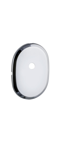 Декоративная накладка под шток ESC 474 (90х65) СP ХРОМ | Сталь с нейлоновым основанием