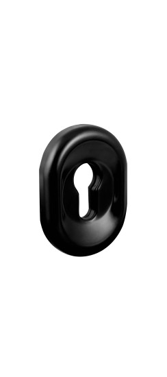 Накладка на цилиндр ESC.C/CRE/OV.12 (ESC-12C) BL черный (1 шт.) | Сталь с нейлоновым основанием