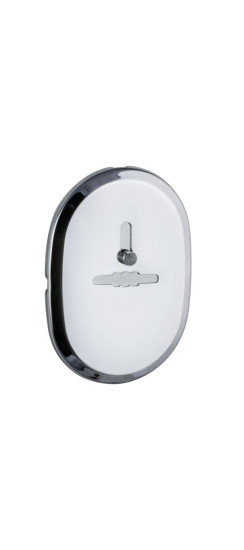 Декоративная накладка ESC 476 (90х65) СP ХРОМ на сувальдный замок с шторкой | Сталь с нейлоновым основанием