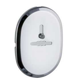 Декоративная накладка ESC 476 (90х65) СP ХРОМ на сувальдный замок с шторкой