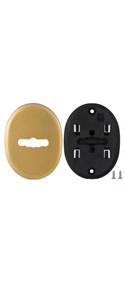 Накладка на сувальдный замок овальная со шторкой 95.324 (БРОНЗА)