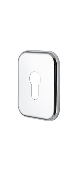 Декоративная Квадратная накладка на цилиндр ET-DEC SQ (ATC Protector 1) CP-8 Хром | ZAMAK