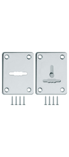 Накладка на сувальдный замок ESC.S-lift+S/K.set (ESC081/082) хром (2шт.) | Сталь