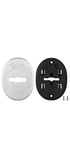 Накладка на сувальдный замок овальная 95.323 (МАТОВЫЙ ХРОМ), 1 шт | Латунь