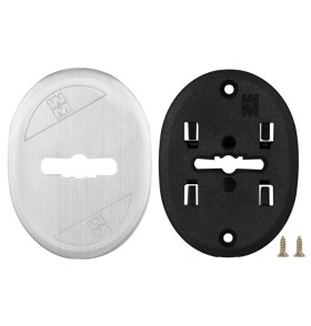 Накладка на сувальдный замок овальная 95.323 (МАТОВЫЙ ХРОМ), 1 шт