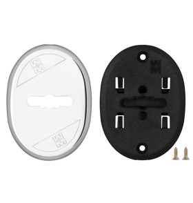 Накладка на сувальдный замок овальная со шторкой 95.324 (ХРОМ), 1 шт