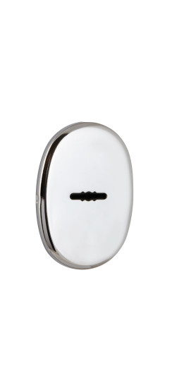 Накладка на сувальдный замок ESC.S-auto.ECO/OV.477 (ESC 477 eco) с авт. шторками CP хром | Сталь с нейлоновым основанием