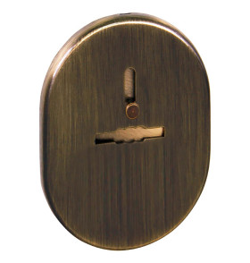 Накладка на сувальдный замок ESC.S-lift.SF/OV.476 (ESC 476) с шторкой AB зелёная бронза