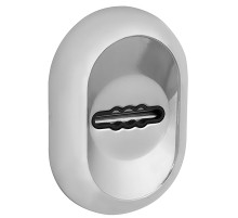 Накладка на сувальдный замок ESC.S-auto/CRE/OV.13 (ESC-13S) с автомат. шторками CP хром