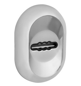 Накладка на сувальдный замок ESC.S-auto/CRE/OV.13 (ESC-13S) с автомат. шторками CP хром