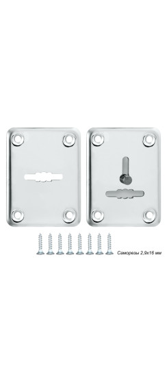 Декоративная накладка ESC081-SS (нержавейка) на сув. замок (1 пара) 