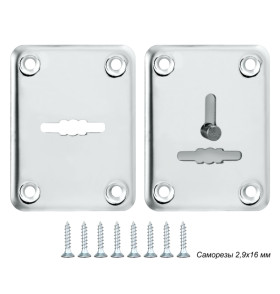 Декоративная накладка ESC081-SS (нержавейка) на сув. замок (1 пара) 