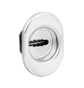 Накладка на сувальдный замок ESC.S-auto/U/OV.477 (ESC 477 U (70х50) ) с подпруж. шторками СР хром