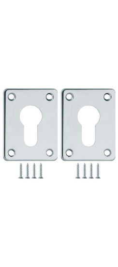 Накладка на цилиндр ESC.C+C/K.set (ESC083) CP хром (2шт.) | Сталь