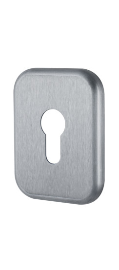 Декоративная Квадратная накладка на цилиндр ET-DEC SQ (ATC Protector 1) SC-14 Матовый хром | Латунь