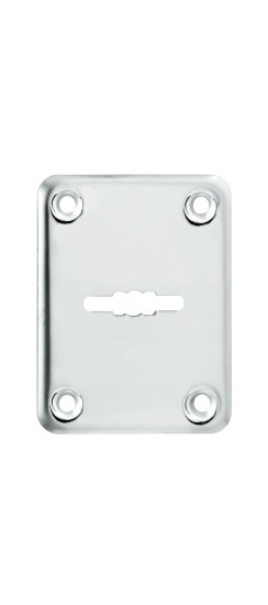 Декоративная накладка ESC081/0-SS (нержавейка) на сув. замок без шторки (1 шт.) тех.упак. | Нержавеющая сталь
