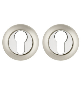 Накладка под цилиндр ET.R.JR54 (ET JR) SN/CP-3 матовый никель/хром