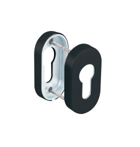 Накладка под цилиндр ET.R.DSS201-02P (DSS-02P-ET) INOX 201 BLACK (овальнове основание)