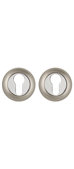 Накладка под цилиндр ET.R.ZR54 (ET ZR) SN/CP-3 матовый никель/хром | ZAMAK