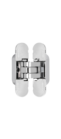 Петля скрытой установки U3D4000 CP (9540UN3D) хром | ZAMAK, 94,8x23,3x32