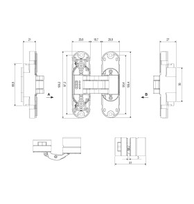 E30200.85.91 (белый) петля ECLIPSE 2.2 (4 накладки в комплекте)