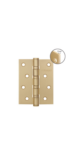 Петля универсальная HEAVY IN4400U SSG (сатинированное золото) 100х75х3 мм | Сталь, 100х75х3 мм