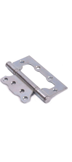 Петля без врезки (Петля бабочка ПБ) цинк белый | Сталь, 100x75x2,5 мм