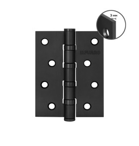 Петля универсальная HEAVY IN4400U BL (черный) 100х75х3 мм