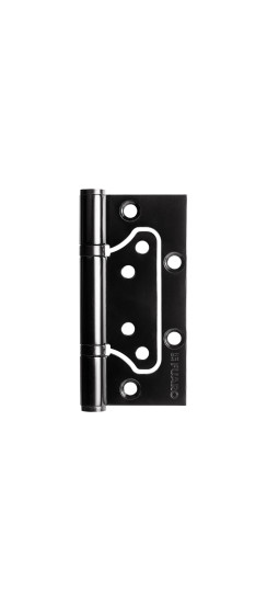 Петля из нержавейки универсальная без врезки IN4500W INOX 304 BL (500-2BB 100x2,5) черный | Нержавеющая сталь, 100x75x2,5 мм