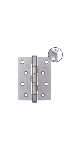 Петля универсальная HEAVY IN4400U SSC (сатинированный хром) 100х75х3 мм | Сталь, 100х75х3 мм