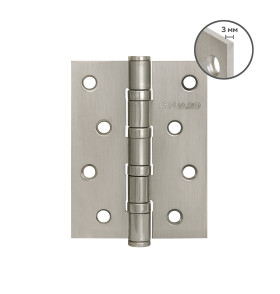 Петля универсальная HEAVY IN4400U SN (матовый никель) 100х75х3 мм