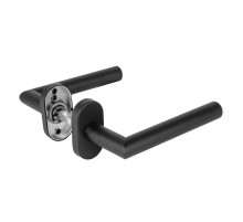 Ручка раздельная R.DSS201-0204P/19 (DSS-0204P/19) INOX 201 BLACK  (овальное основание)