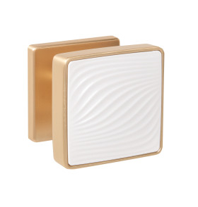 Ручка раздельная K.EST.Q52.GIPNOZ SSG/WH-39 сатинированное золото/белый