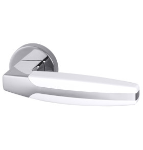 Ручка раздельная R.URB52.ARC (ARC URB2) CP/White-14 хром/белый
