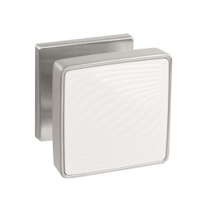 Ручка раздельная K.EST.Q52.GIPNOZ SSC/WH-16 сатинированный хром/белый