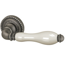 Ручка раздельная R.CL55.Silvia (Silvia CL1) AS/LWP-109 античное серебро/беж.фарфор