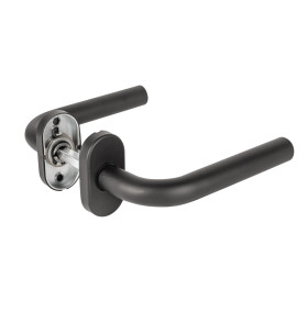 Ручка раздельная R.DSS201-0201P/19 INOX 201 BLACK (овальное основание)